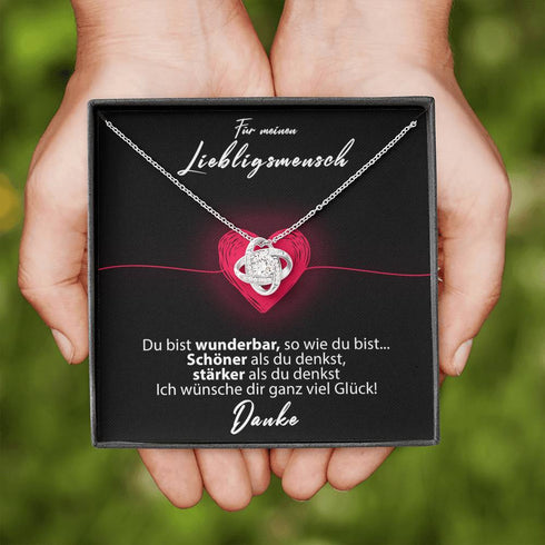 Divesart - Weißgold Halskette - An meinen Lieblingsmensch - Herz